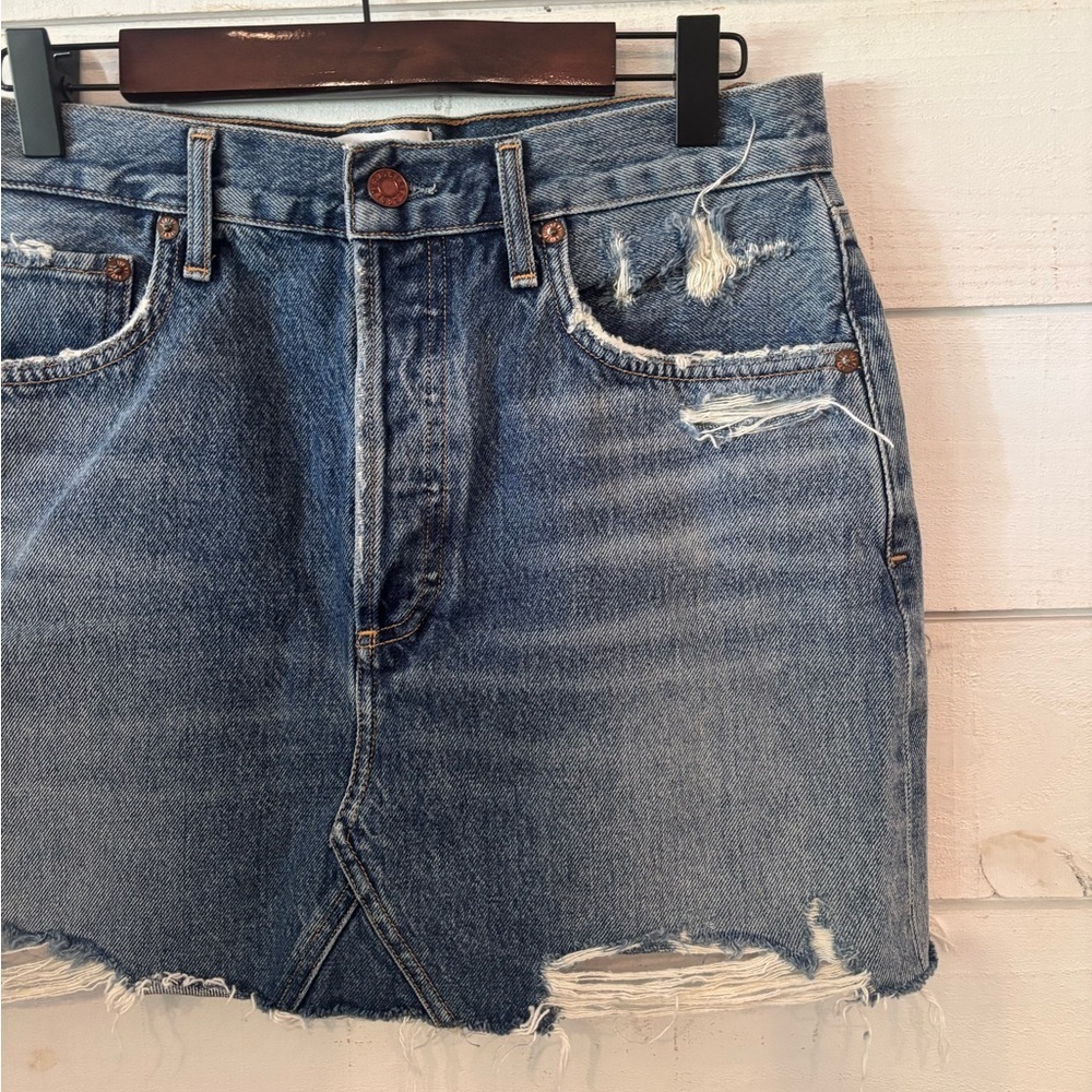 AGOLDE QUINN HI RISE MINI SKIRT
IN RANSOM RAW CUT HEM 27 - Picture 3 of 11